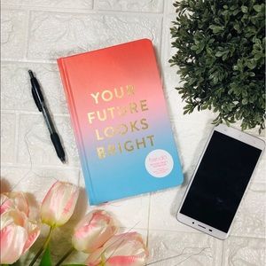 Pretty Pink Notebook “your future looks bright”